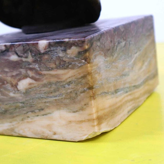 Valmore Gemignani, Metal Sculpture with Marble Base For Sale - Image 10 of 15