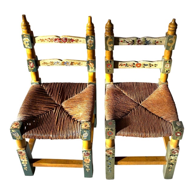 Antique German Folk Art Child’s Table & Chairs For Sale