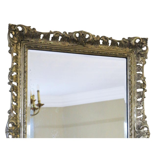 Antique Gilt Overmantle Wall Mirror, 19th Century For Sale - Image 3 of 8
