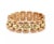 This is a vintage retro yellow and rose gold ladies bracelet. The piece is well crafted in 18k yellow and rose gold with a...