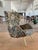 Mid-Century Italian Wing Armchair with Floral Pattern in Jacquard Fabric, 1950s For Sale - Image 4 of 8