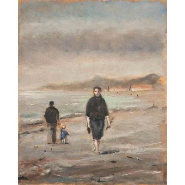 Michelangelo Cupisti, Seaside in Viareggio, Oil Painting, 2003 For Sale - Image 4 of 4