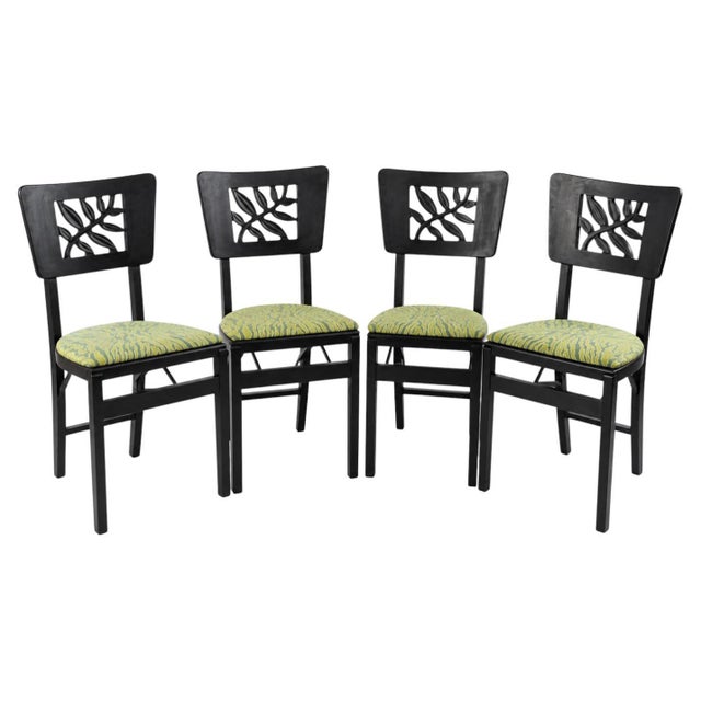 Folding Chairs from Stakmore, New York, 1930s, Set of 4 For Sale - Image 12 of 12