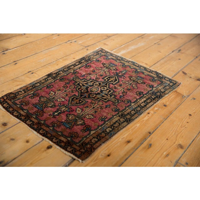 Textile Vintage Farahan Sarouk Square Rug Mat - 1'10" X 2'5" For Sale - Image 7 of 9