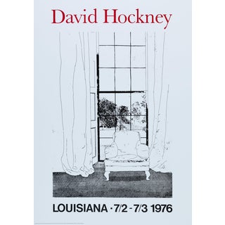 Through the Window Poster after David Hockney For Sale