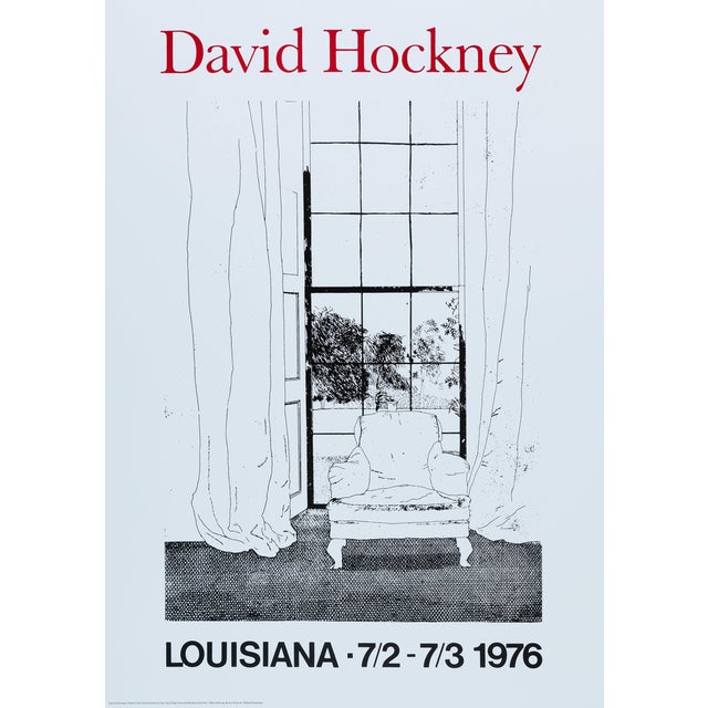 Through the Window Poster after David Hockney For Sale