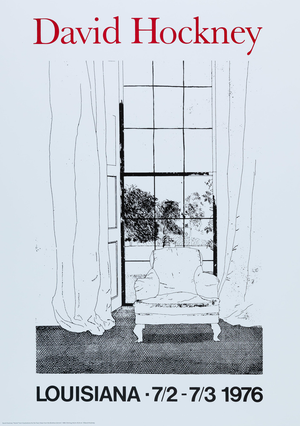 Through the Window Poster after David Hockney