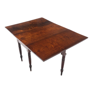 Solid Walnut Board Antique Drop Leaf Dining Center Console Table Clean