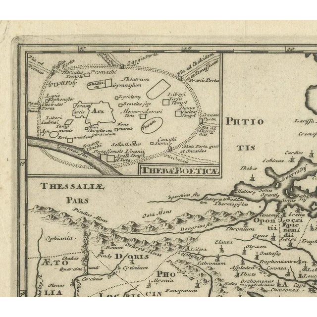 Early 18th Century Antique Map of the Coast of Part of Greece, 1729 For Sale - Image 5 of 7
