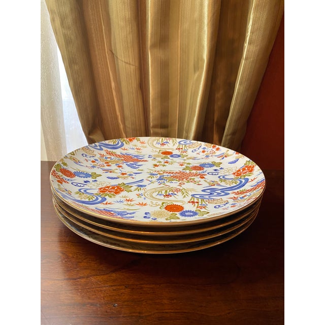1940s Japanese Sato Gordon Large Plates - Set of 4 For Sale In Houston - Image 6 of 11