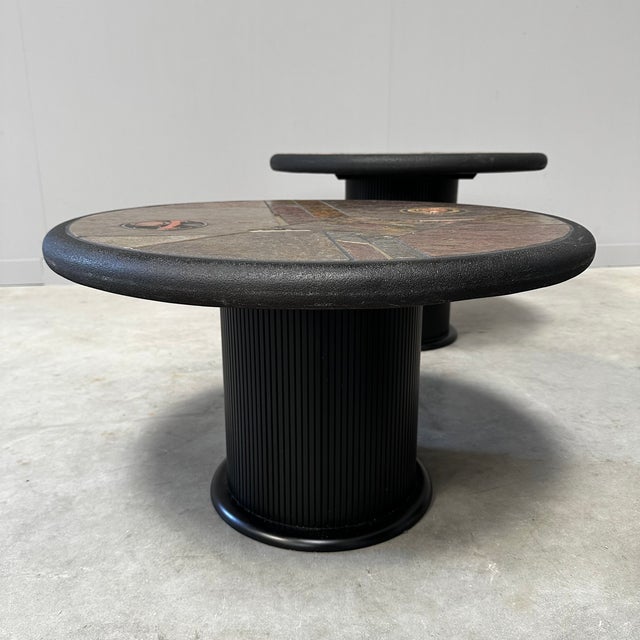 Mid-Century Modern Dutch Brutalist Coffee Tables by Paul Kingma, 1980s, Set of 4 For Sale - Image 3 of 11
