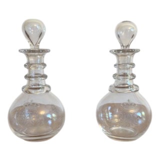 Antique Edwardian Decanters, 1900, Set of 2 For Sale