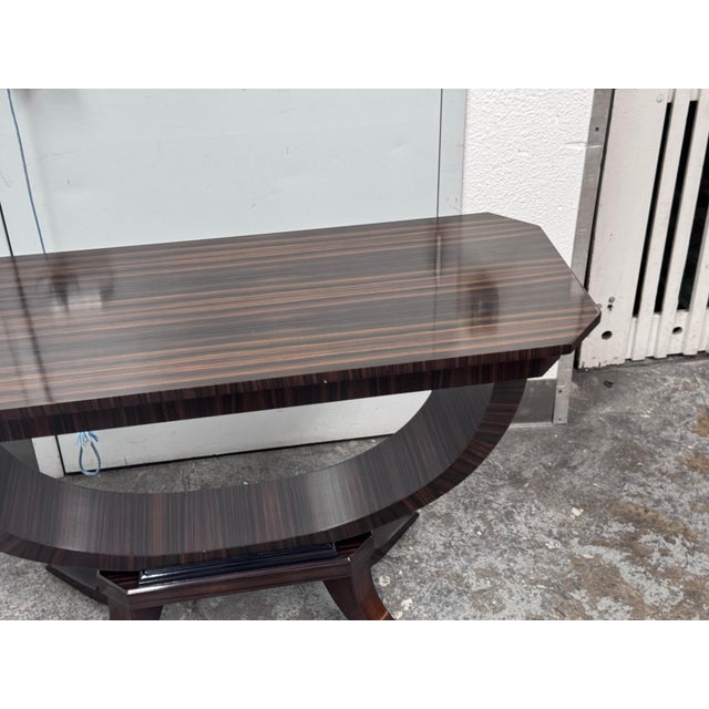 Wood C. Mariani Antiques Macassar Ebony Console Table For Sale - Image 7 of 12