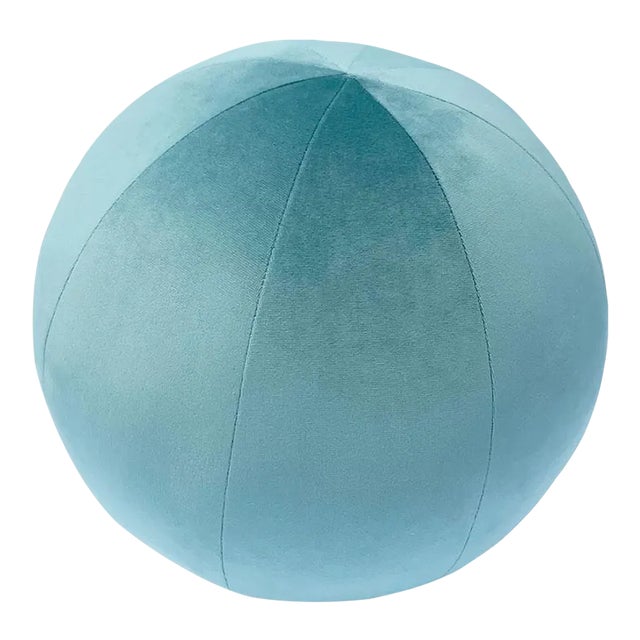 Ball Pillow, Teal For Sale