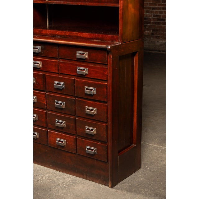 Massive Early 20th Century Double Apothecary Cabinet Set by W. B. McLean For Sale - Image 11 of 15