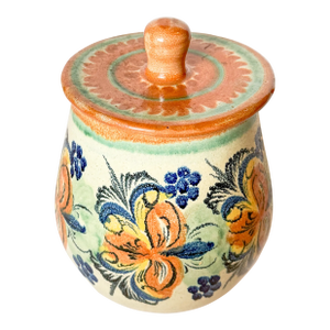 Mexican Majolica Lidded Canister Jar, Signed Capelo Guanajuato