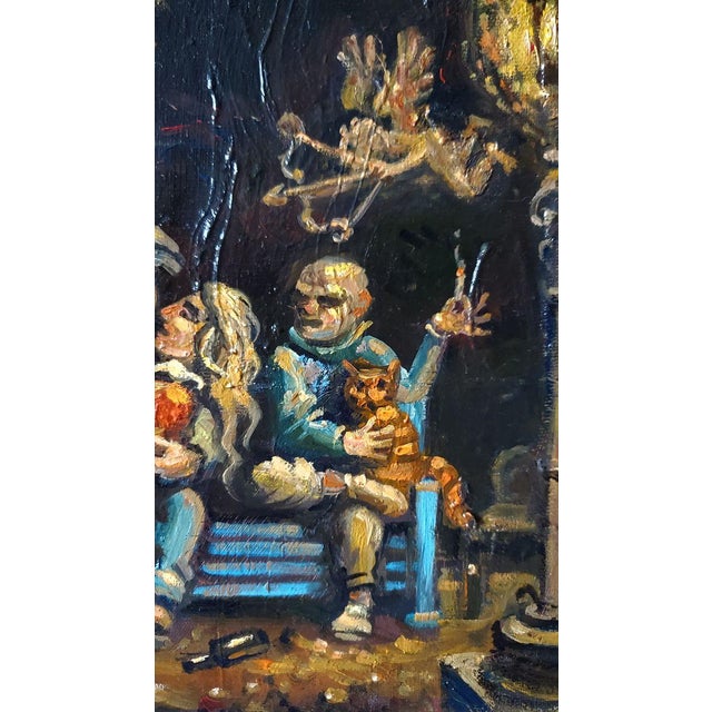 *** ABOUT THIS PAINTING *** * TITLE: ""Society in the Park"" * ARTISTS: Daniil Litvinov * SIZE: 44x29 cm/'17.32x11.41...