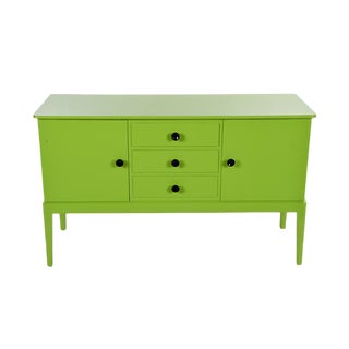 Green Lacquered Wooden Buffet For Sale