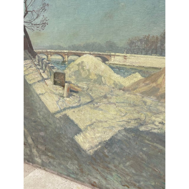Alfred Swieykowski, The Seine at the Pont of the Concorde, Oil on Canvas For Sale - Image 3 of 11