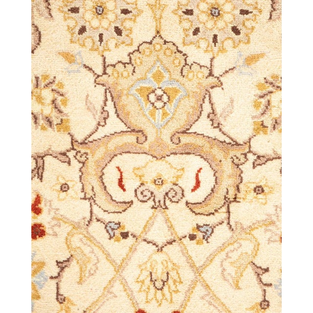 Traditional Mogul, One-of-a-Kind Hand-Knotted Area Rug in Ivory, 4' 2" x 6' 2" For Sale - Image 3 of 8