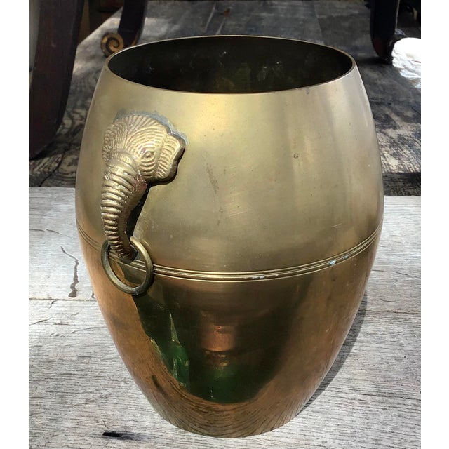 Antique Brass Vase With Elephant Handles Chairish