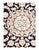 A hand-knotted, Nain rug that features gorgeous wool and silk and an ornate, tan and dark blue - ish field. D08124