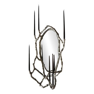 Route Mirror 01.01 in Cast Aluminium and Mirror Glass by Sofia Karnukaeva For Sale