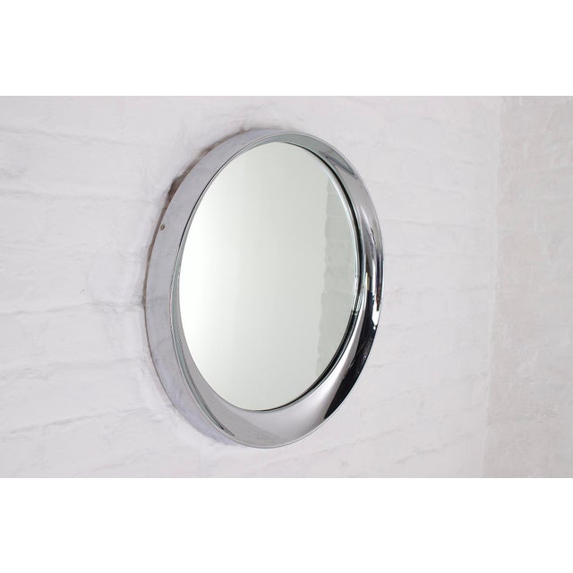 Kinetic Round Chrome-Plated Steel Mirror, 1970s For Sale - Image 6 of 6