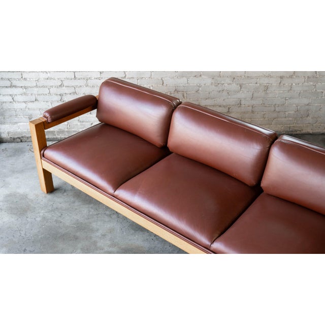 Vintage Oak Sofa Attributed to Warren Platner for CI Designs For Sale - Image 9 of 17