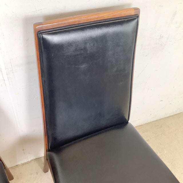MCM Dillingham Walnut High-Back Dining Chairs, Circa 1960s, Set 3 For Sale - Image 14 of 18