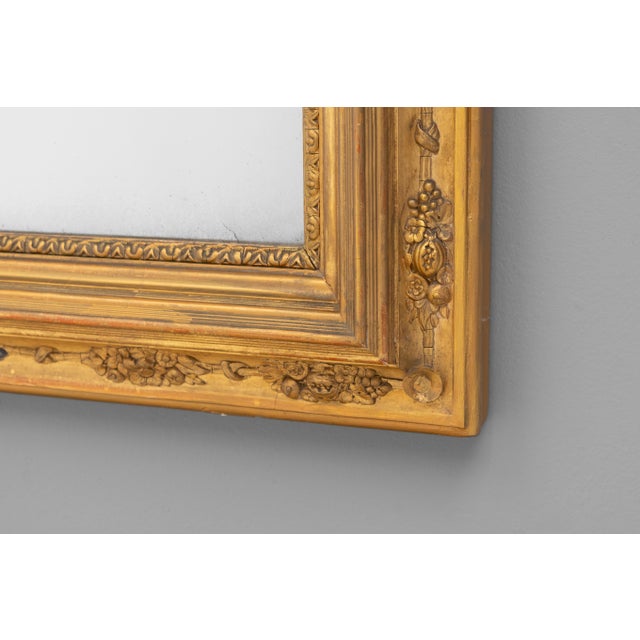 Mid 19th Century Gilded Overmantel Mirror, 1860s For Sale - Image 5 of 6