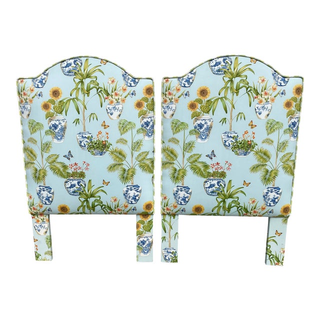 Vintage Upholstered Padded Twin Headboards a Pair Chairish