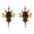 Vintage Ornate Gilt Mirrored Double Light Wall Sconces—A Pair For Sale