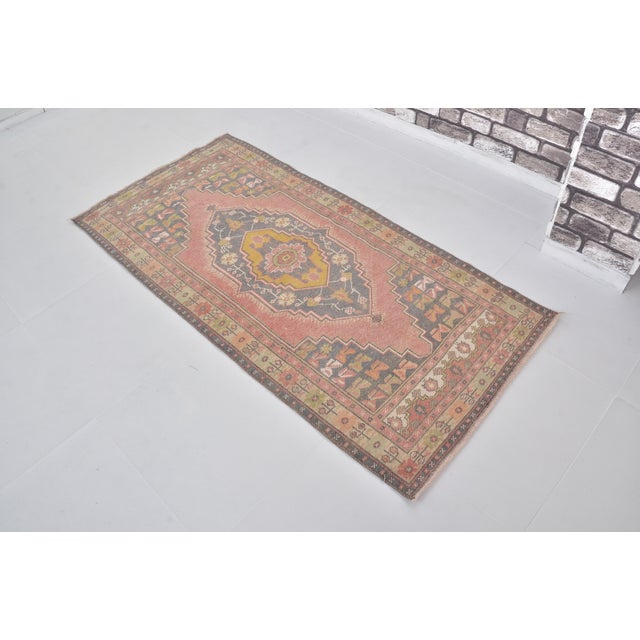 Turkish Home Living Vintage Faded Rug For Sale - Image 3 of 7