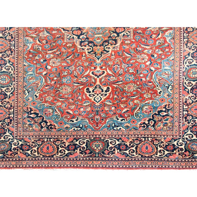Early 20th Century Persian Kashan Rug For Sale In Chicago - Image 6 of 16