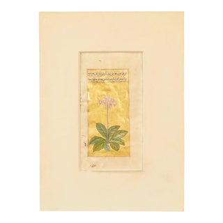 Antique Persian Manuscript Gold Leaf Miniature Painting For Sale