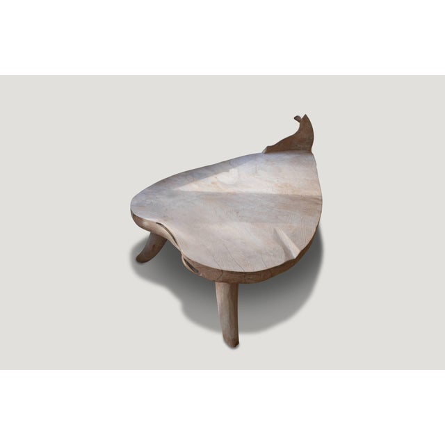 Contemporary Andrianna Shamaris Hand-Carved Teak Wood Bench or Coffee Table For Sale - Image 3 of 5