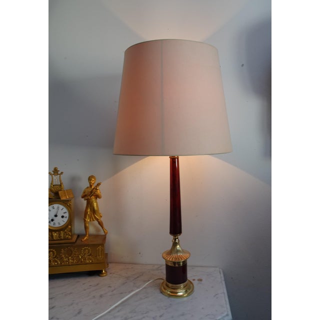 1970s Empire Neoclassical Bronze and Bakelite Table Lamp, 1970s For Sale - Image 5 of 18