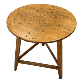 Antique 18c Rubric English Country Cricket Table For Sale