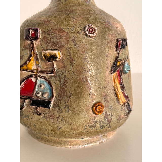 Brown Italian Ceramic Vase by Umberto Zannoni, 1950s For Sale - Image 8 of 15