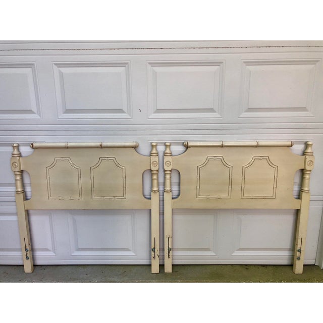 Faux Bamboo Pagoda Twin Headboards a Pair Chairish