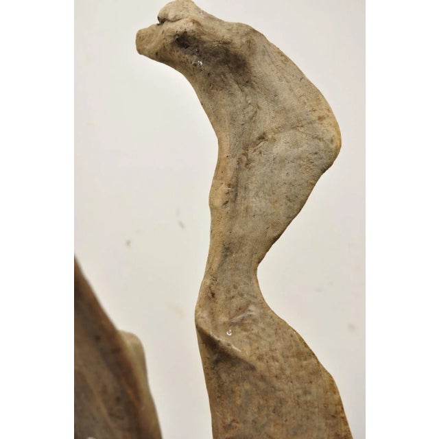 Vintage Abstract Sculpted Wood Sculptural Free Form Table Sculpture For Sale - Image 11 of 12