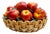Late 20th Century Oversized Italian Hand-Painted Ceramic Apple Basket Topiary Sculpture For Sale