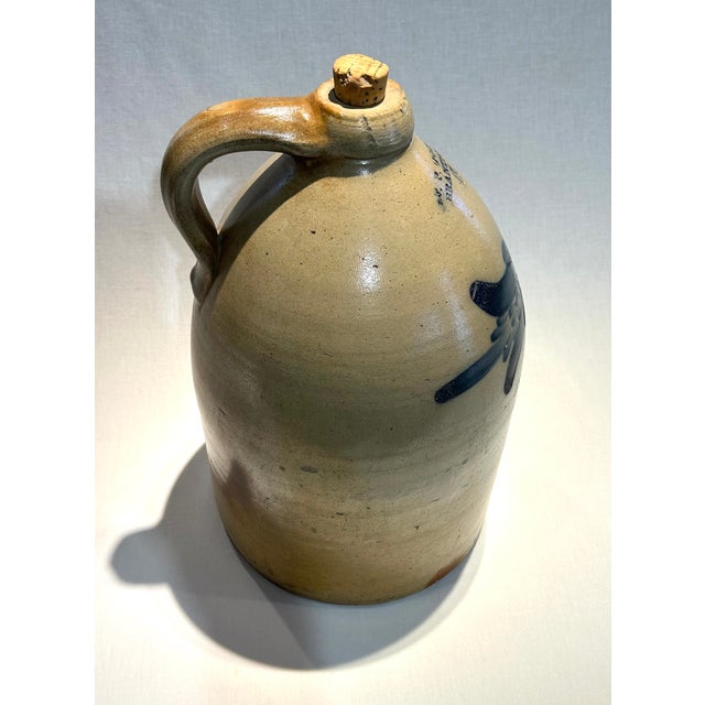 Mid 19th Century Extremely Rare Has Original Cork 4-Gallon F. P. Goold Brantford Pottery Jug For Sale - Image 10 of 17