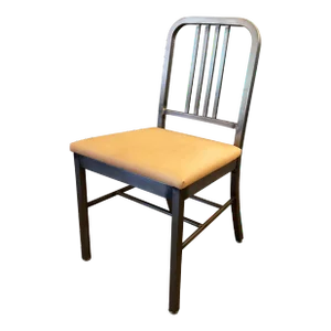 Industrial Machine Age Brushed Steel Desk Chair