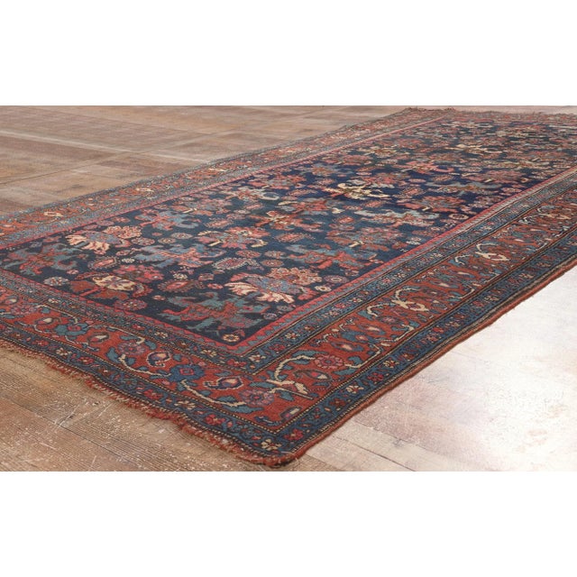 Textile 1880s Antique Persian Bijar Rug, 05'03 X 09'07 For Sale - Image 7 of 9