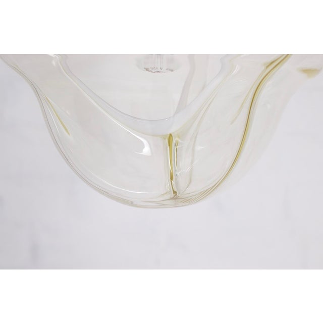 Metal Venini Amber Three-Globe Pendant Light, 1970s For Sale - Image 7 of 12