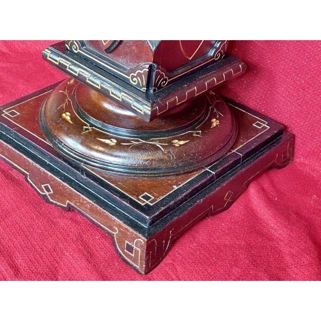 ANTIQUE VICTORIAN RENAISSANCE REVIVAL AESTHETIC Style Ornate Walnut Pedestal For Sale - Image 15 of 18