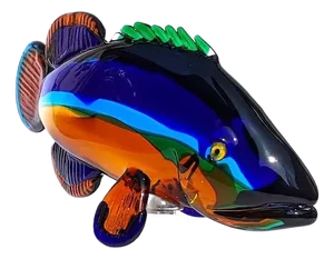 Colorful Tropical Fish Sculpture in Murano Glass from YourMurano