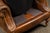 Vintage Tufted Leather Highback Armchair With Lumbar Pillow in Brown For Sale - Image 9 of 11